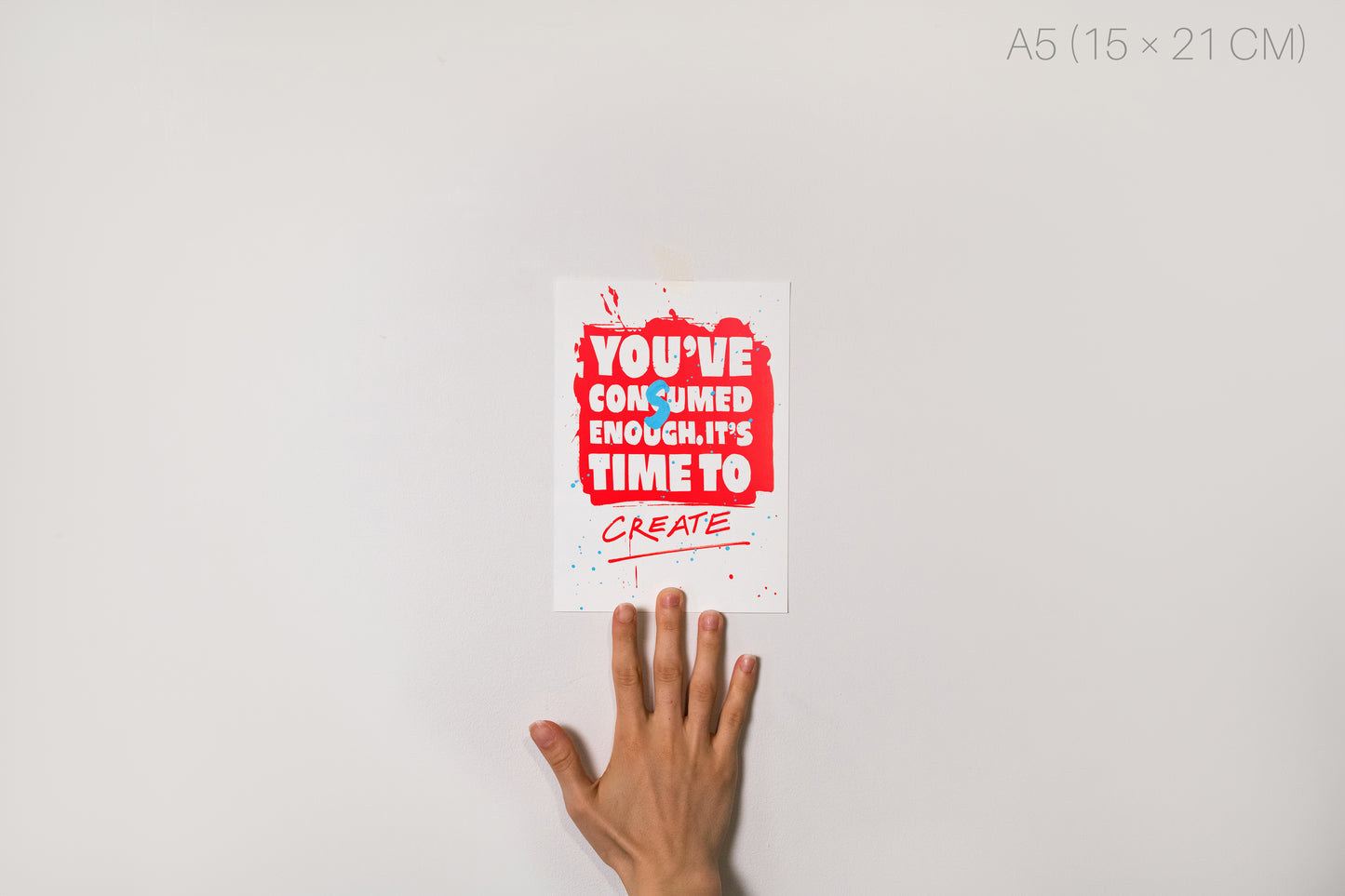 IT’S TIME TO CREATE fine art print displayed on a white wall