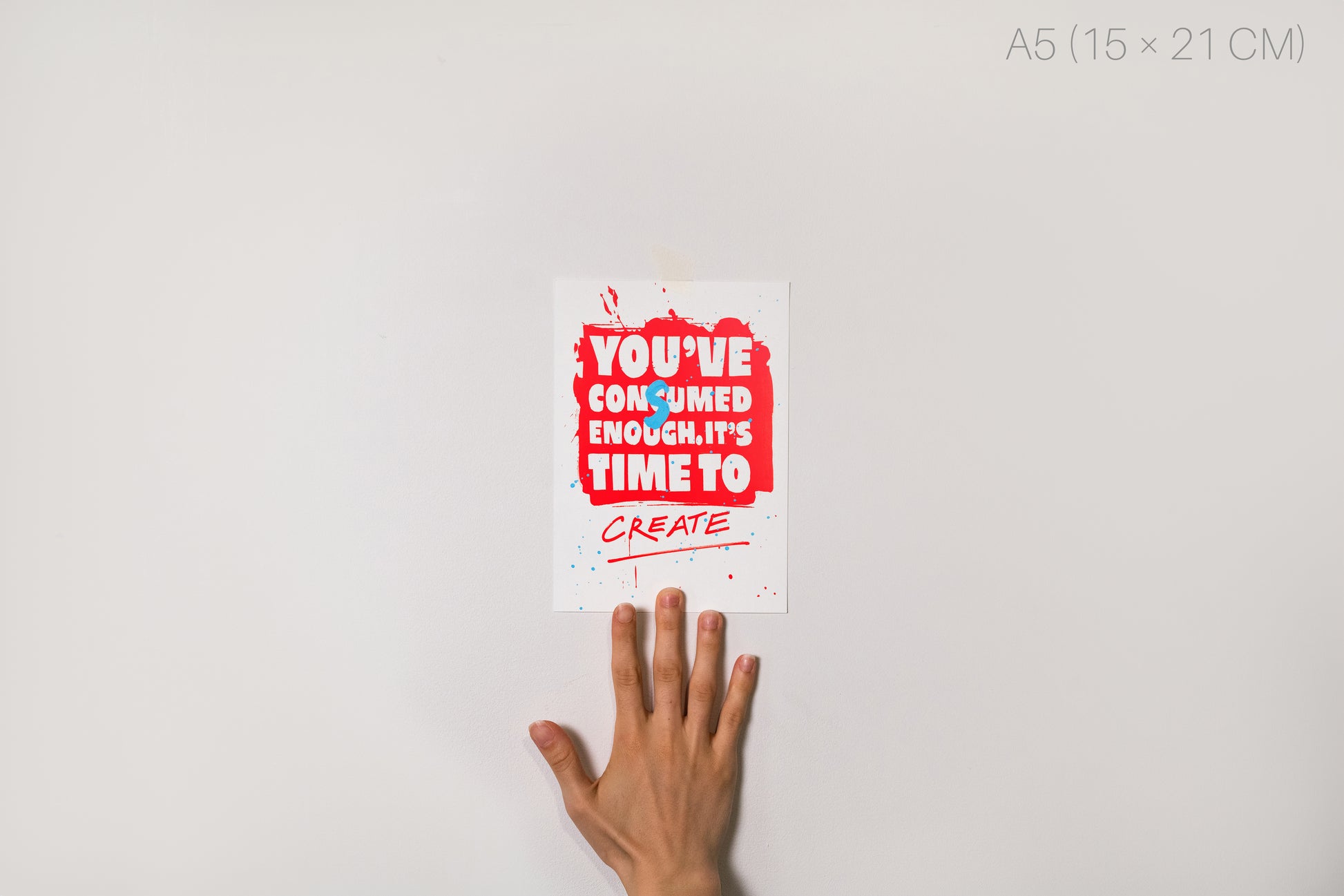 IT’S TIME TO CREATE fine art print displayed on a white wall